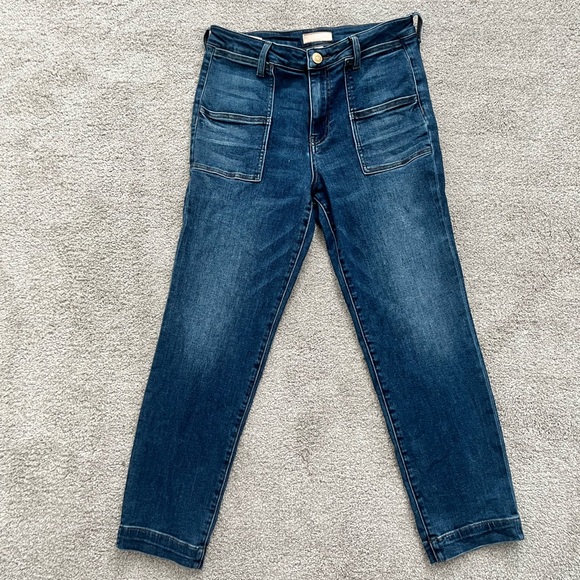 Kut from the Kloth Indigo Cropped Jeans - Picture 1 of 11